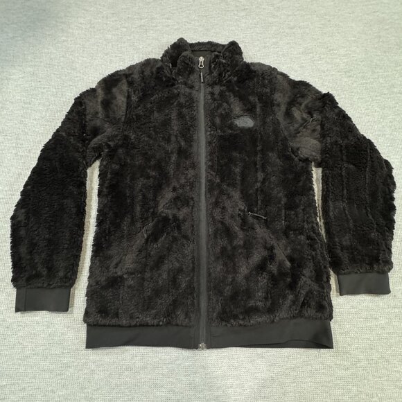 The North Face Womens Size M Black Osito Fleece Jacket Full Zip Fuzzy Pockets - Picture 3 of 14
